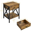 End Table with 1-Drawer and 1-Bottom Shelf,Bedside Table for Living Room/Office