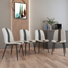 Mondeer Dining Chairs Set 2/4/6 Fabric Upholstered Seat Metal Legs Dining Room
