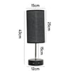 Table Lamp Bedside Fabric Shade Night Light with Dual USB Charging Ports UK Plug