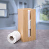 Square/Round Bamboo Toilet Paper Roll holder - Perfect for the Bathroom