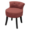 Velvet Upholstered Vanity Chair Dressing Table Stool Button Back Bedroom Ottoman