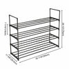 4 Tier Metal Shoe Rack Shelf 20 Pairs Standing Storage Organizer Holder Entryway
