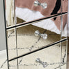 Mirrored Glass Bedside Table Storage Cabinet Unit Nightstand Chest of 3 Drawers