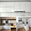 10M Plain Gloss White Vinyl Film Wrap Sticky Back Kitchen Cupboard Door Covering