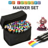 80 Colour Markers Set Dual Tip Twin Marker Pen Set Sketch Graffiti Drawing Gift