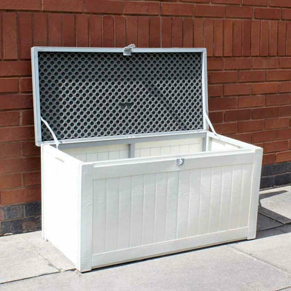 150 Litre Medium Size Plastic Indoor / Outdoor Garden Storage Chest / Shed