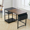 Modern 140cm Home Office Computer Desk Workstation Shelf Storage Unit Work Table
