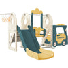4 in 1 Bus Slide Swing Set with Basketball Hoop Childrens Kids Baby In- Outdoor