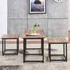 Modern Nest of Tables Coffee Table Side End Table Home Living Room Black White