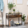 Vintage Glass Console Table Rustic Shelf Storage Industrial Sideboard Drawers