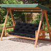 Garden Outdoor 2 Seater Bench Swing Hammock Chair Seat Cushion Pad with Backrest