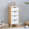 5 Drawer Wooden Bedroom Bedside Cabinet Furniture Storage Nightstand Side Table