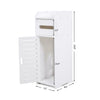 White Slim Bathroom Cabinet Shelf Storage Cupboard Toilet Unit Free Standing UK