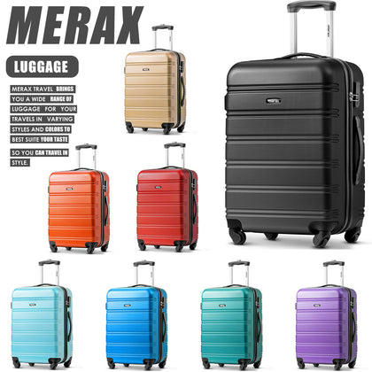 Hard shell Trolley Suitcase 4 Wheel Lightweight Spinner Luggage Travel Case