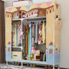 Fabric Canvas Wardrobe With Clothes Hanging Rail Shelves Storage Cupboard Heavy