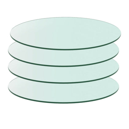 Clear Tempered Glass Round Table Top Protective Cover30-90cm Living Room Table