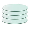 Clear Tempered Glass Round Table Top Protective Cover30-90cm Living Room Table