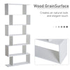 6-Tier Storage Shelf Modern S-Shape Design Stand Unit Storage Display White