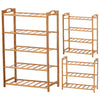 Bamboo Shoe Rack Unit Footwear Organiser Stand Wooden Storage Shelves 3/4/5 Tier