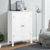 White Traditional Sideboard Storage Cabinet Wooden Furniture 3 Shelving Display