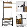 Industrial Coat Rack Stand Hall Tree with Shelves&Hooks Entryway Hallway Bedroom