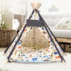 Large Pet Teepee Bed Cat/Kitten/Dog/Puppy Igloo Play Tent Tipi House Cushion Mat