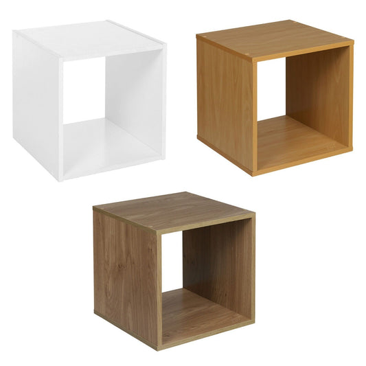 30x30x30cm Wooden Bedside Bookcase Shelving Display Storage Wood Shelves Cube