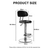 2X Rattan PU Bar Stools Breakfast Bar Chair Kitchen Stool Swivel Barstool