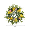 LED Easter Wreath 40cm Flowers Leaves Easter Egg Garland Festival Spring Decor