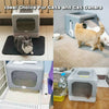 Cat Litter Box Flip Pet Cat Litter Tray Box Hooded Toilet Charcoal Filter Deep
