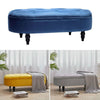 Velvet Button Top Seat Bench Footrest with Legs/Feet Easy to Assemble Footstool