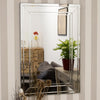 Large Wall Mirror Art Deco All Glass Rectangle Frameless 3ft X 2Ft 90cm X 60cm