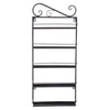 5 Tier Nail Polish Rack Organizer Wall Mounted Cosmetic Display Holder Black