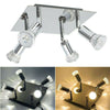 Adjustable Modern 4 Way Square Kitchen LED Ceiling Spot Lights Spotlight Fitting