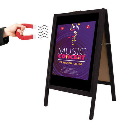 Double-Sided Sidewalk Easel Square Top A Frame Sandwich Board for Menus Sales