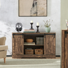 Industrial Storage Sideboard Door Rustic Side Cabinet Shelf Vintage Hall Kitchen