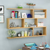 3 Tier Wood Bookcase Shelving Unit Bookshelf Wall Mounted Storage Display Shelf