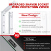 LED Bathroom Mirror With Shaver Socket Illuminated Lights Touch Sensor Demister
