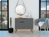 Sideboard or TV Stand Cabinet 2 Door Cupboard 1 Drawer Oak and Grey Finish