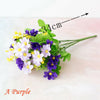36 Heads Artificial Silk Flowers Bunch Wedding Home Grave Outdoor Bouquet UK