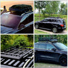 Large Black Aluminium Roof Rack Basket Tray Luggage Cargo Carrier with Bars XL-B