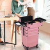 4 IN1 Makeup Trolley Case Beauty Trolley Case Vanity Case Box on Wheels w/Drawer