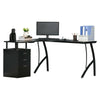L Shaped Computer Desk with Drawers Corner Home Office Corner Workstation