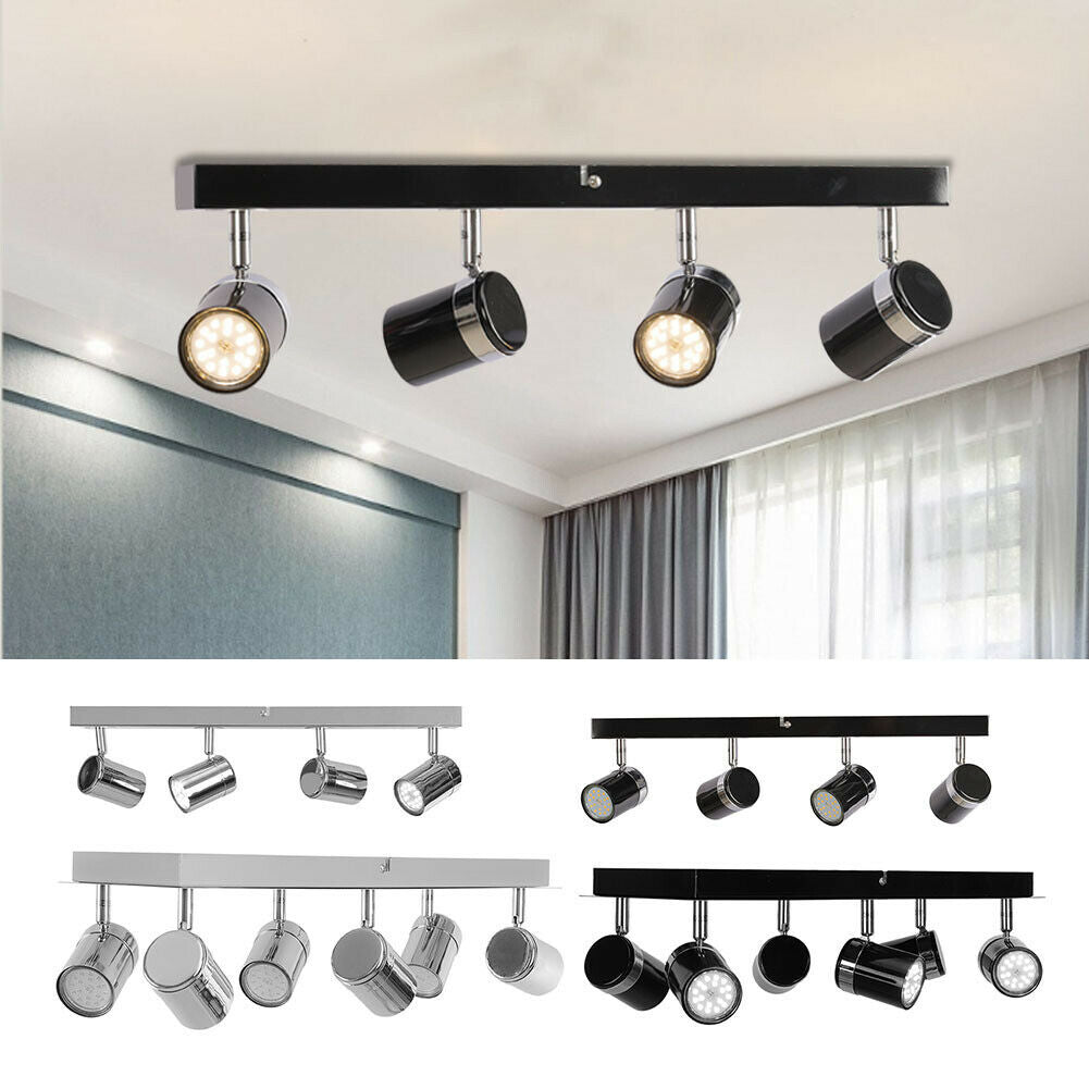4 6 Way Adjustable Ceiling Spotlight Bar Fitting Kitchen Spot Light LE Quildinc