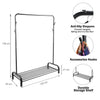 UK 4ft Heavy Duty Clothes Rail Home Shop Garment Hanging Coat Display Stand Rack