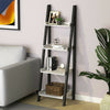 Modern Ladder Shelf 4 Tier Wooden Storage Shelving Unit Bookcase Display Stand