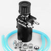300ml Oil Catch Breather Can Universal Baffled Aluminum Reservoir Tank Black UK