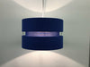 Blue Easy Fit Pendant Light Shade 2 Tier Design Fabric Drum Ceiling Light Shade