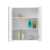 2 Door White Bathroom Cabinet Wall Mounted Mirror Storage Unit Cupboard Modern