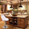 2pcs Bar Stools Breakfast Swivel Gas Lift Kitchen Stools Leather Chairs Comfort